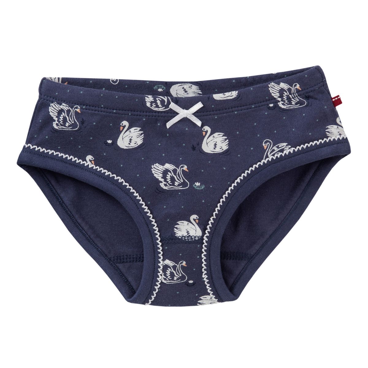Slips 2er Pack blau Schwäne GOTS - 98
