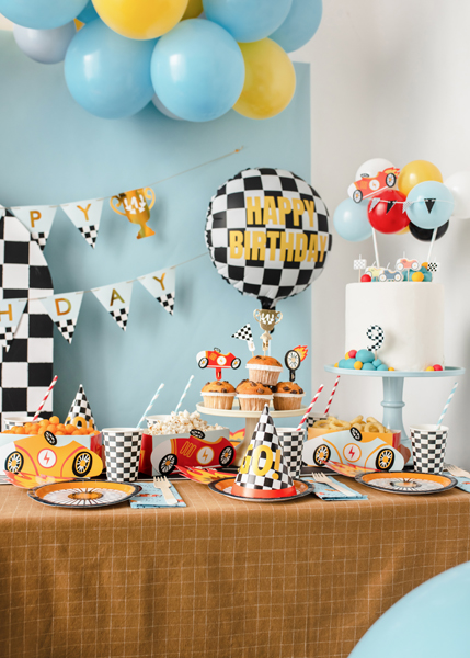 Caketopper Rennautos (4-teilig) - Party Deco