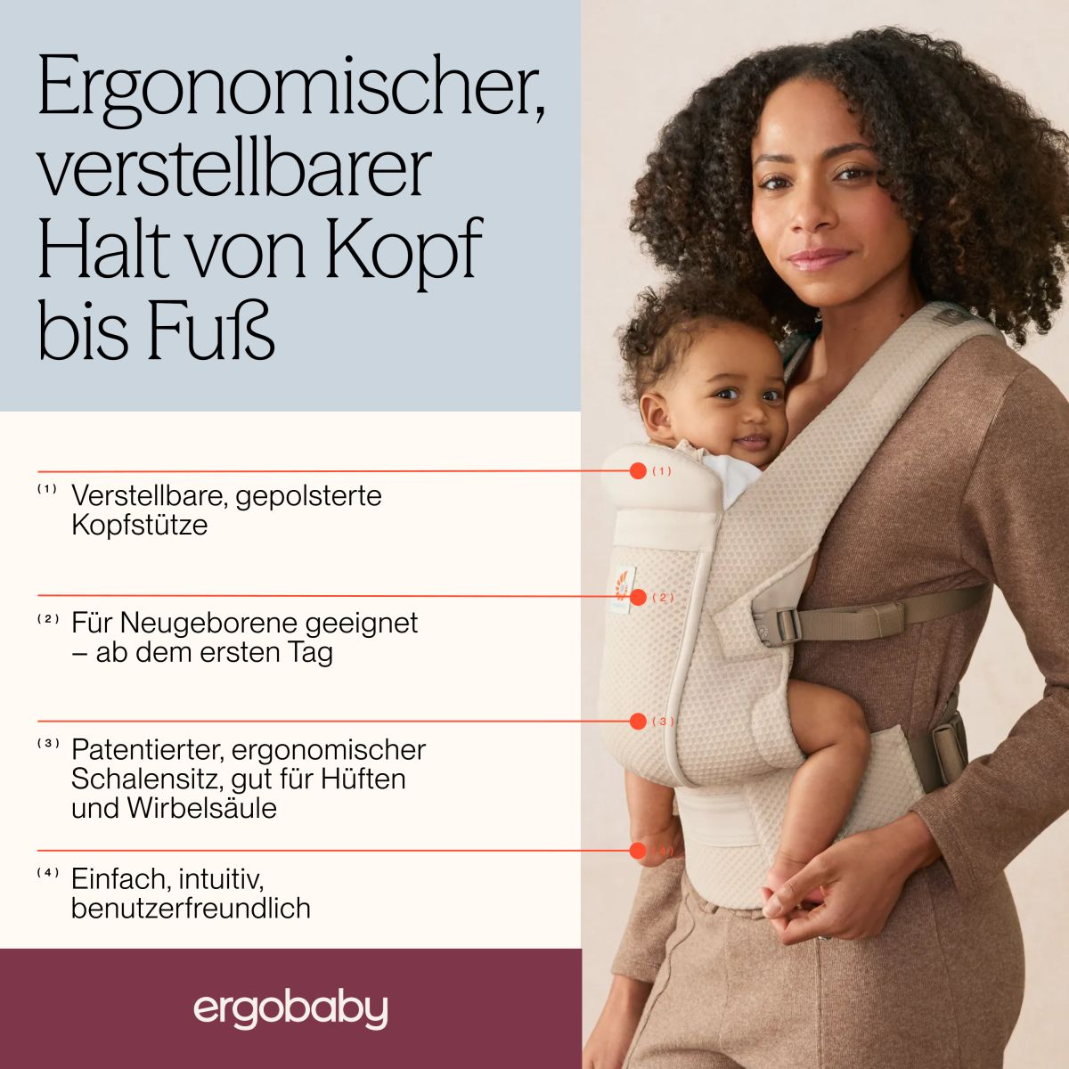 ergobaby Omni Lite Mesh Slate Blue Babytrage