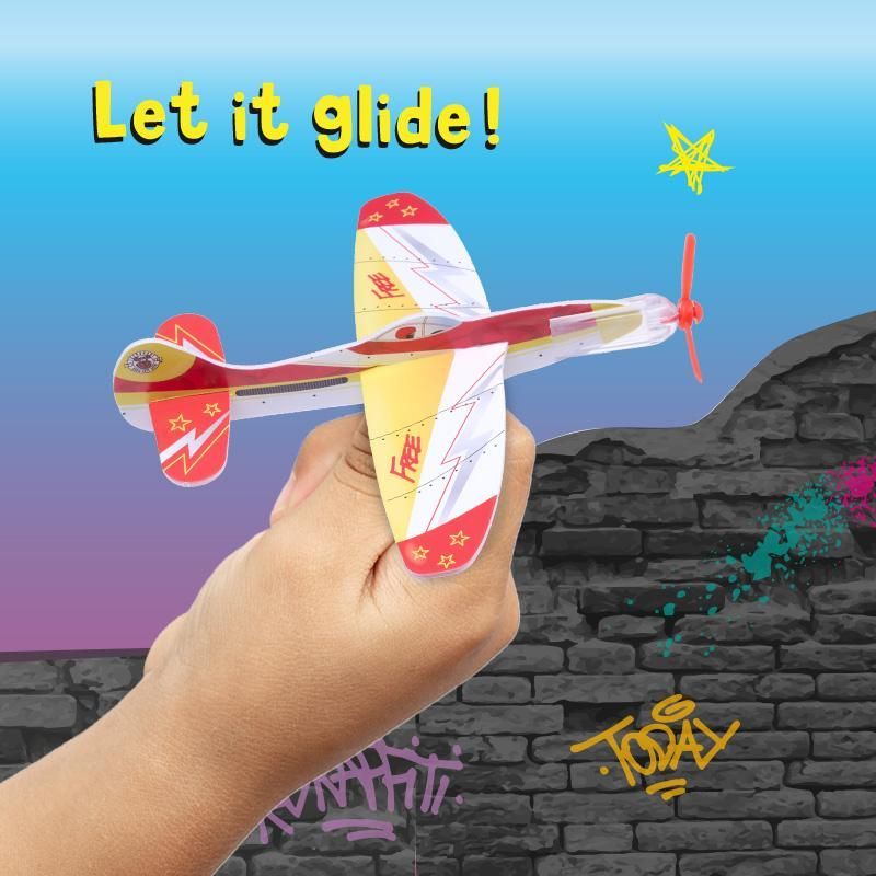 SPEED Foam Gleiter Flugzeug 2er-Set (verschiedene Designs, 1 Set)