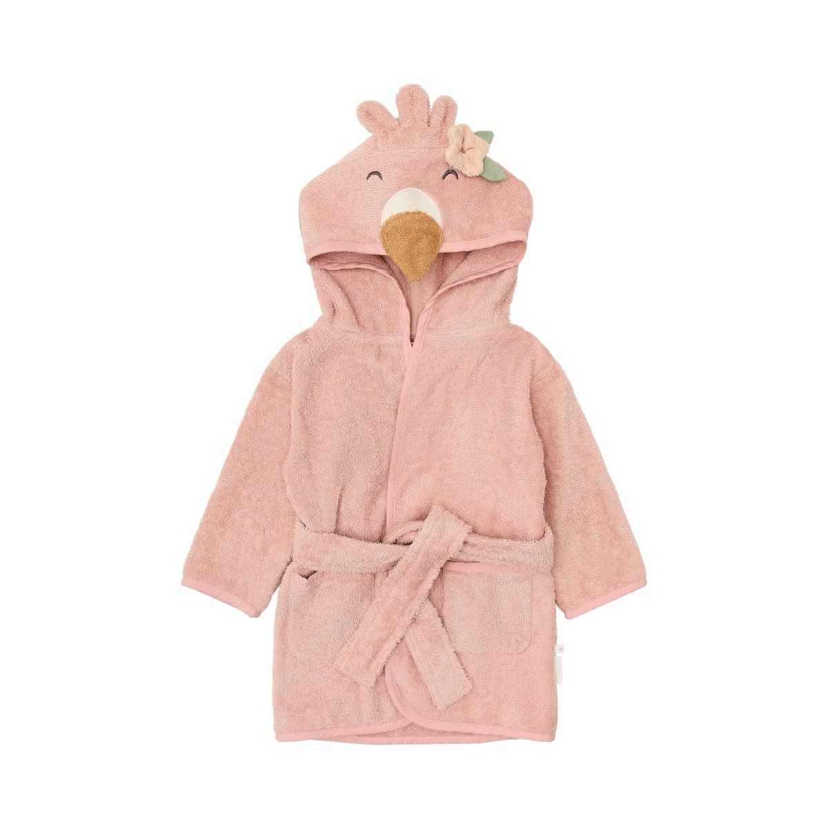 Bademantel Flamingo rosa - 74-80