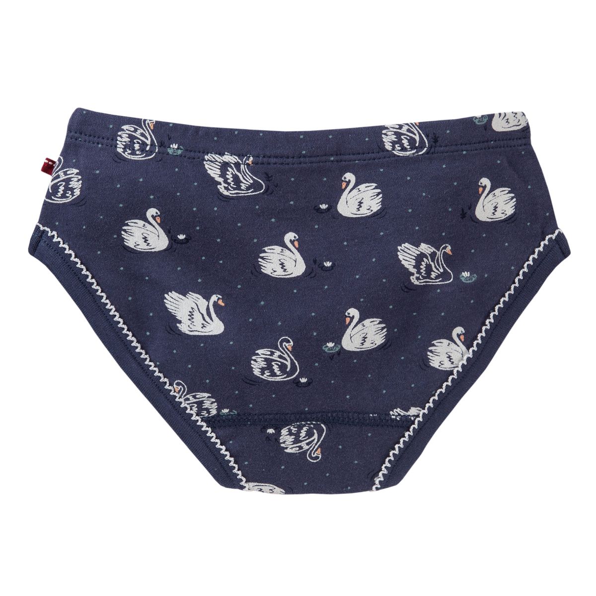 Slips 2er Pack blau Schwäne GOTS - 98