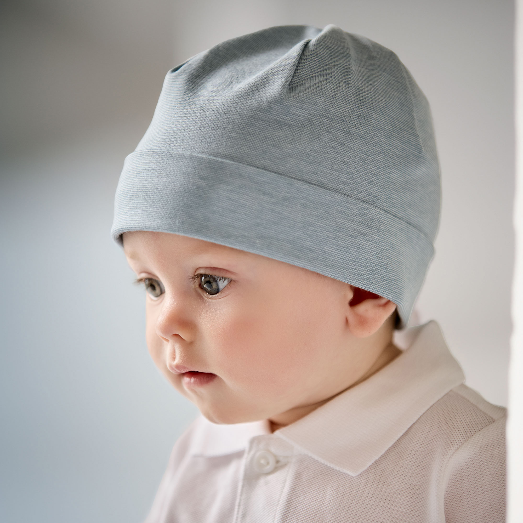 Maximo Baby-Beanie stoneblue Gr. 39