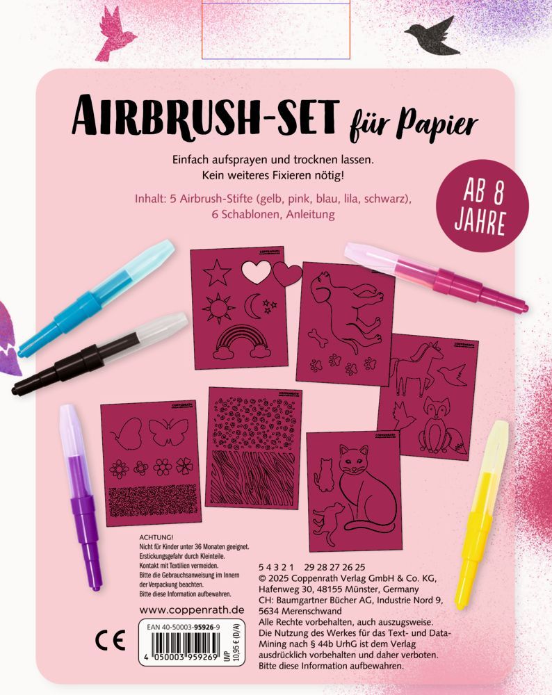 Airbrush-Set für Papier - 100% selbst gemacht