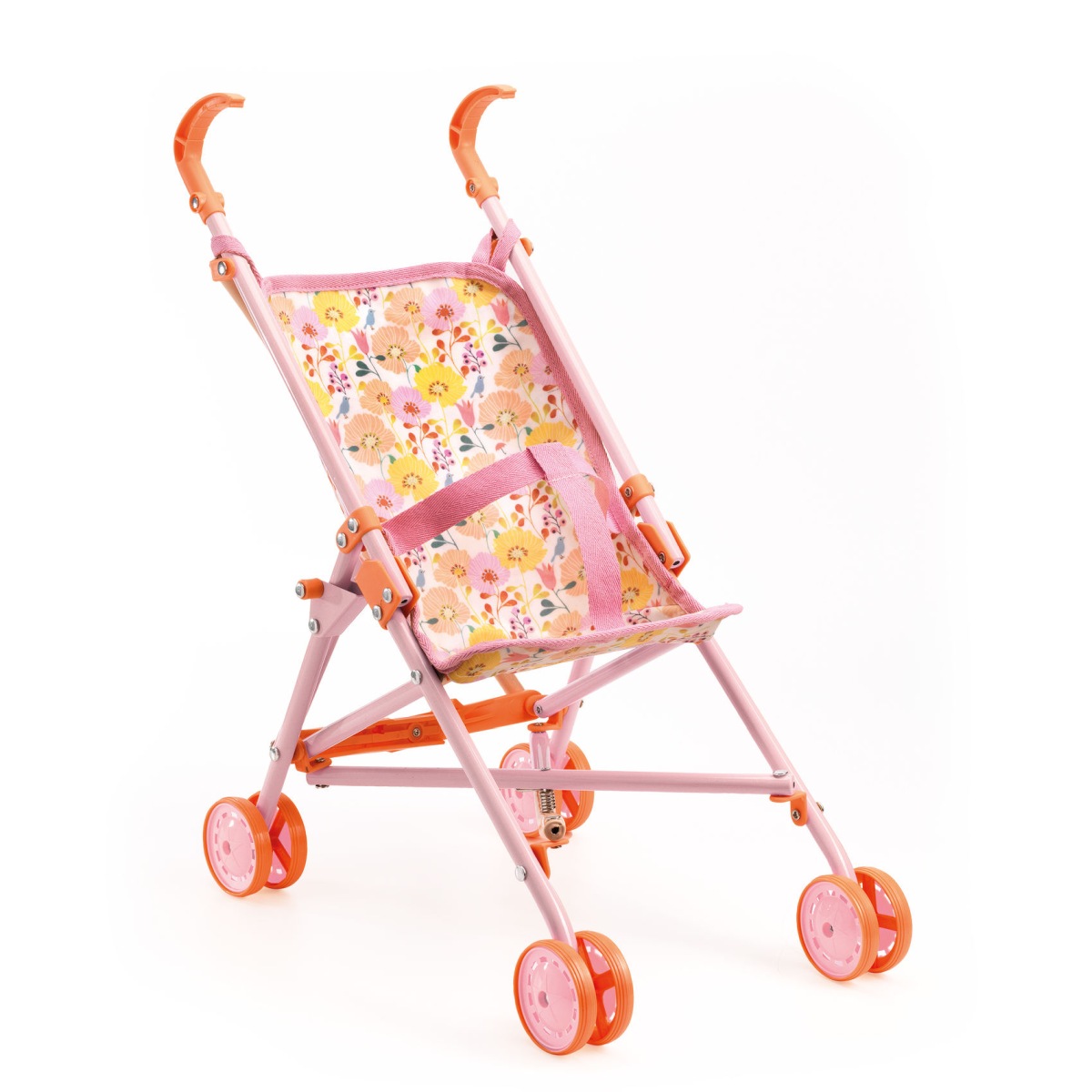 Pomea Puppenwagen - Puppenbuggy Flowers (54 cm) - Djeco