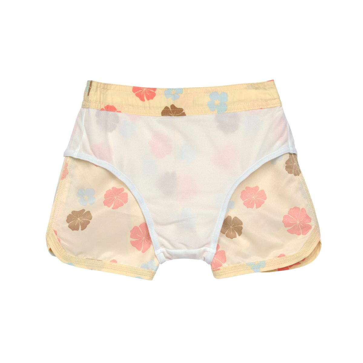 Bade-Shorts Flowers, hellgelb - Gr. 110