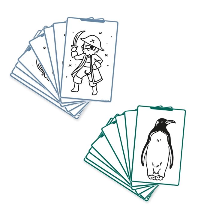 Nachfüllpack für Kidydraw MINI "Wilde Tiere und Piraten"  - Kidywolf