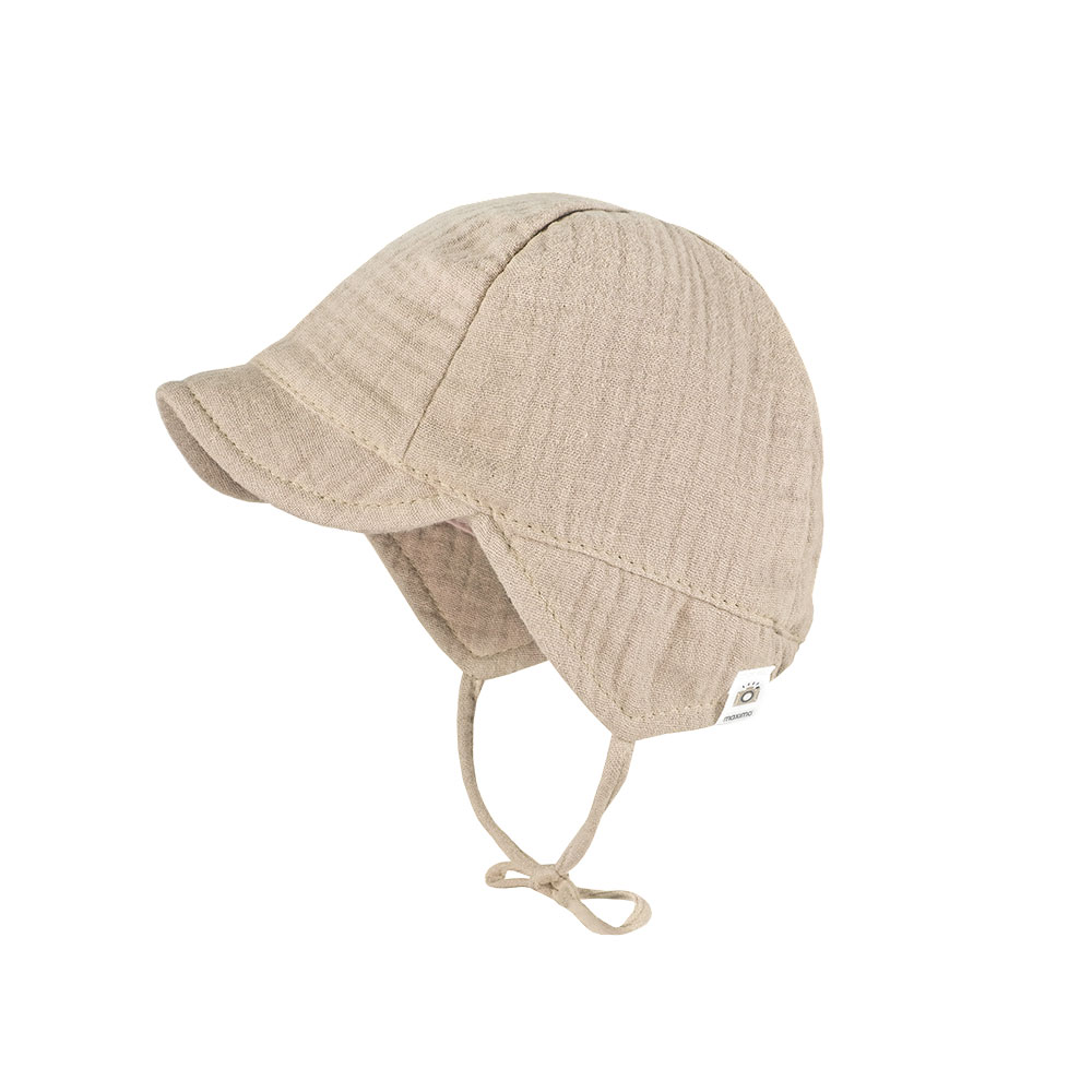Schildmütze Musselin beige Gr. 41