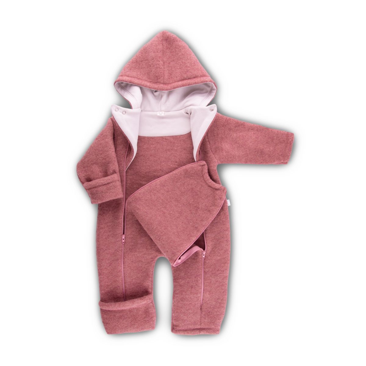 Baby Overall Wollfleece vin. rose Gr. 74-80