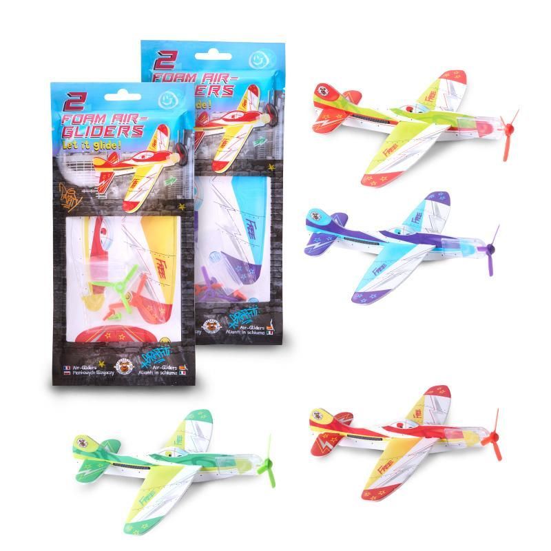 SPEED Foam Gleiter Flugzeug 2er-Set (verschiedene Designs, 1 Set)