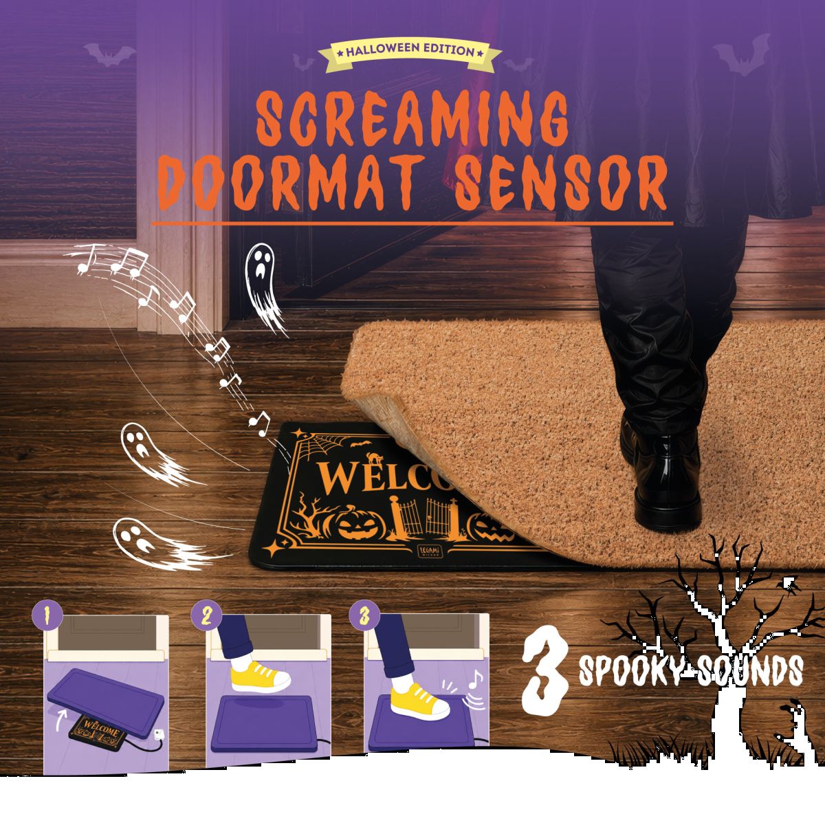 Sensor mit Sound für Türmatte Halloween - Legami
