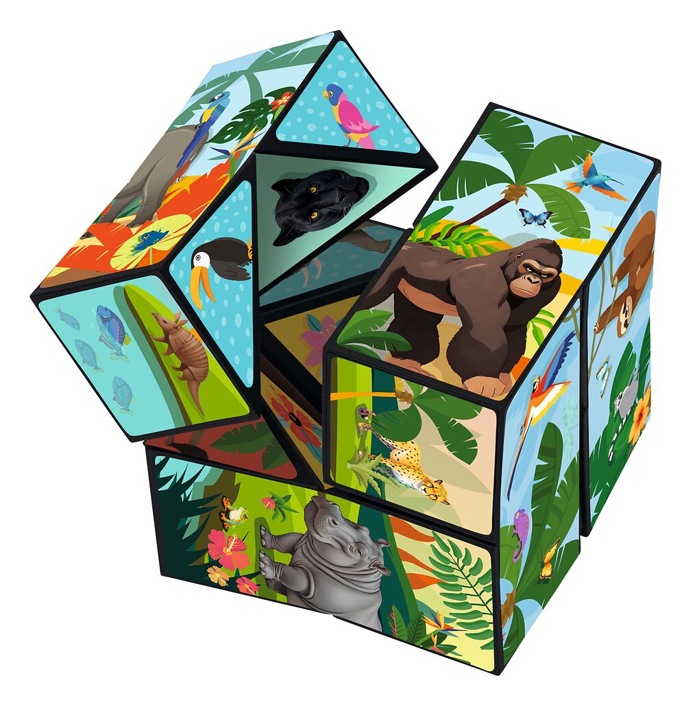 Magischer Puzzle-Würfel 'Im Dschungel'