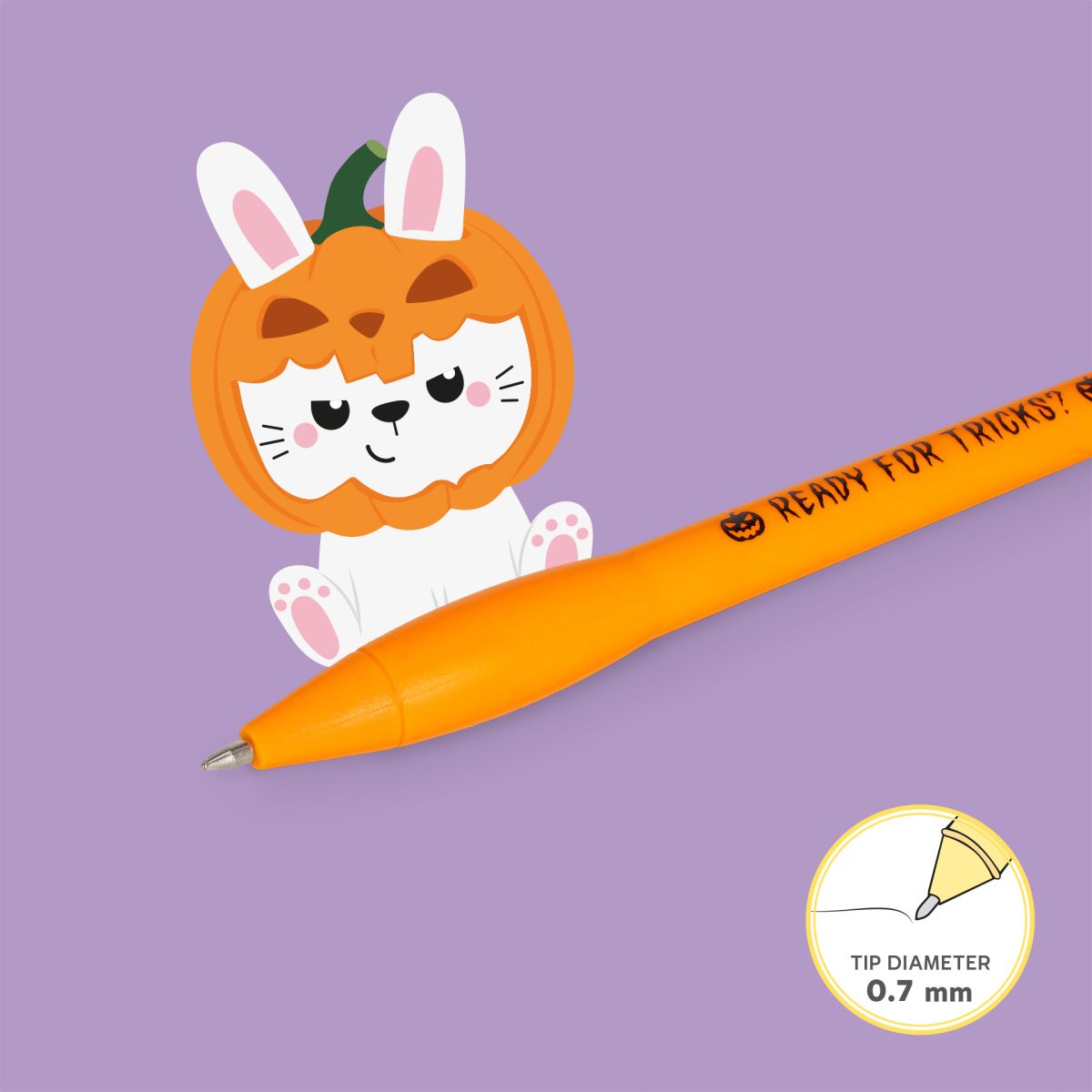 Leuchtender Kugelschreiber - Pumpkin Bunny Halloween - Legami