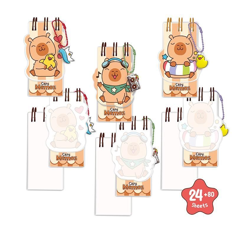 Capybara MINI-BLÖCKCHEN 2-IN-1 104 BLATT (unterschiedliche Designs, 1 Stück)