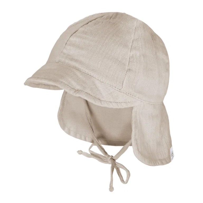 Schildmütze Musselin Gr. 51 beige