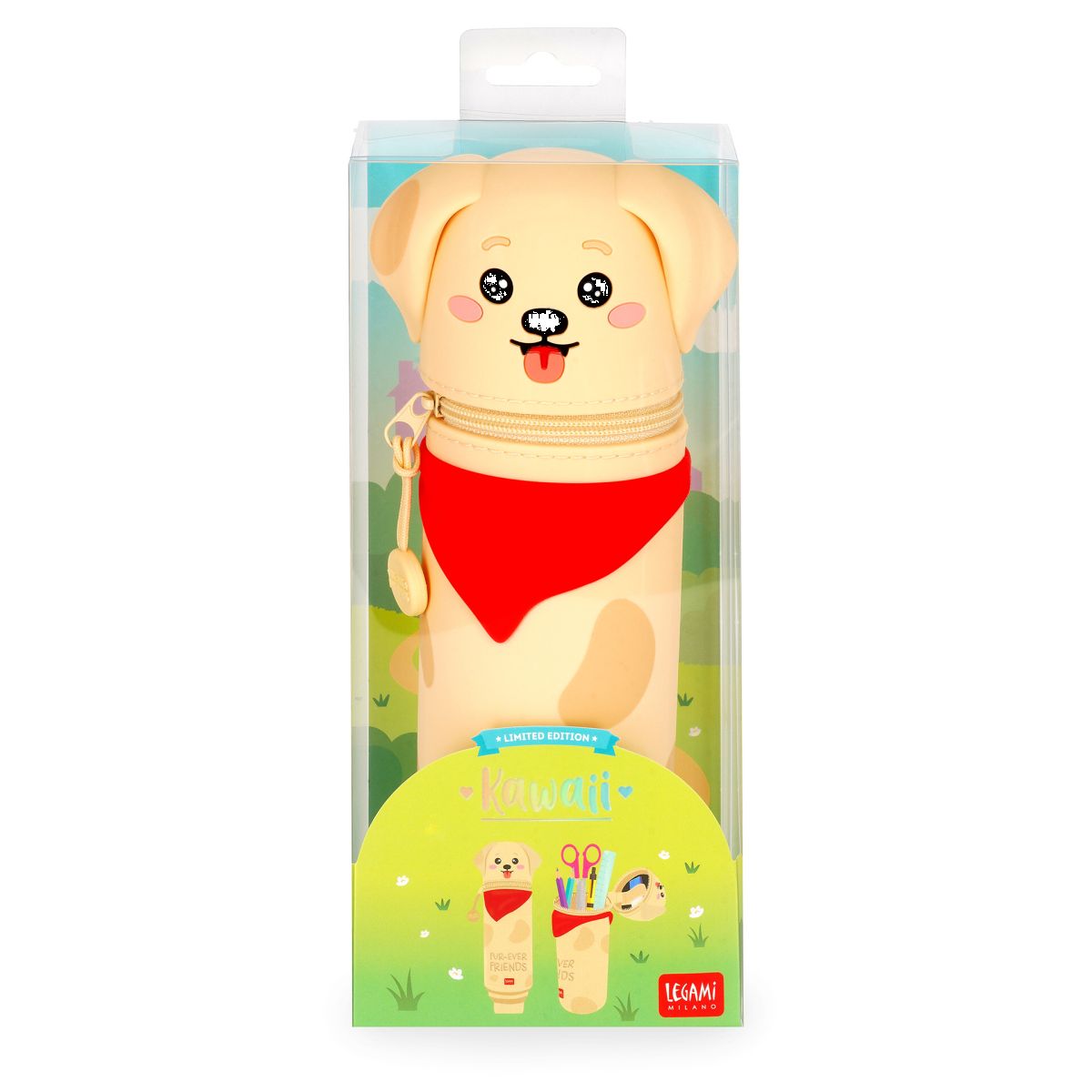 Kawaii Mäppchen aus Silikon Golden Retriver - Legami