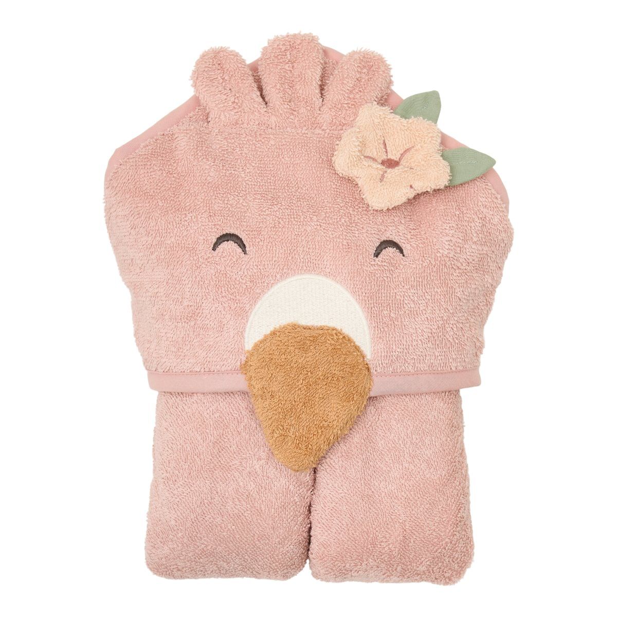 Bademantel Flamingo rosa - 74-80