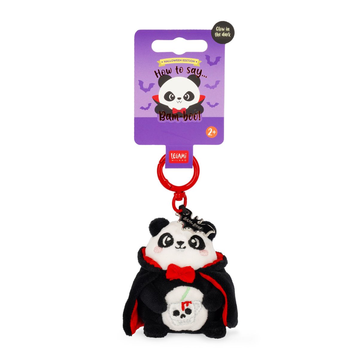 Panda-Plüsch-Schlüsselanhänger "Bam-Boo!" Halloween - Tiny Super Soft! - Legami