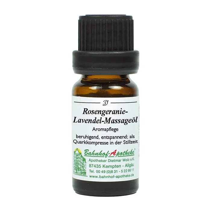 Rosengeranie Lavendel Massageöl 10ml - Bahnhof Apotheke