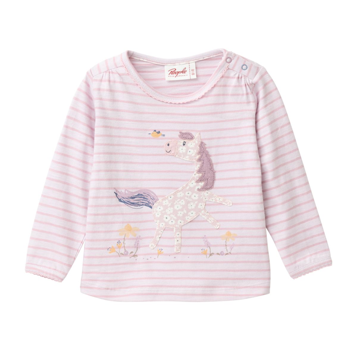 Langarm-Shirt malve Pferd - 86-92