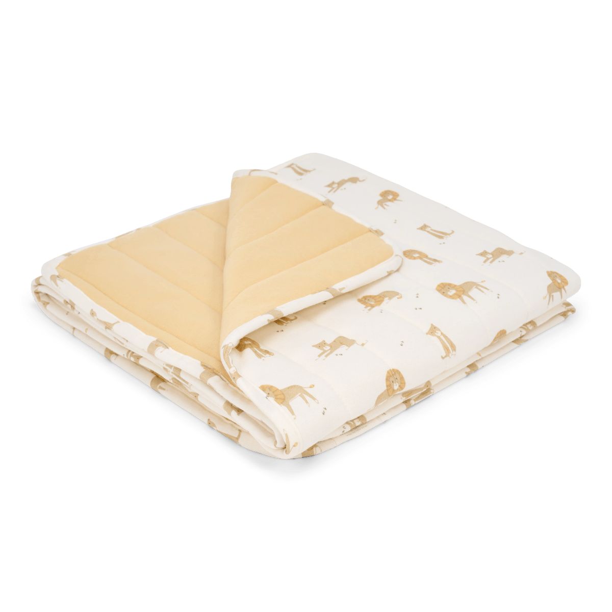 Wiegendecke gelb Safari Leo 70x70 cm - Little Dutch