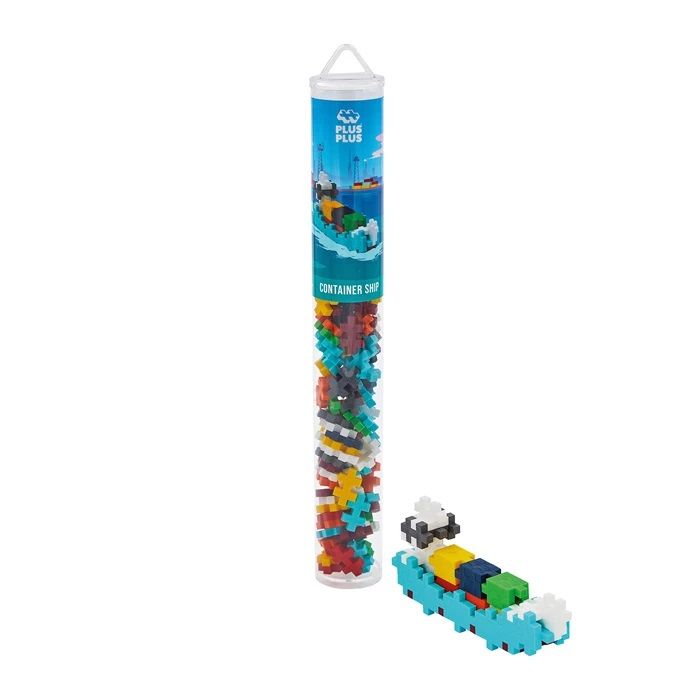 PLUS PLUS Mini-Bausteine Frachtschiff 100 Stück