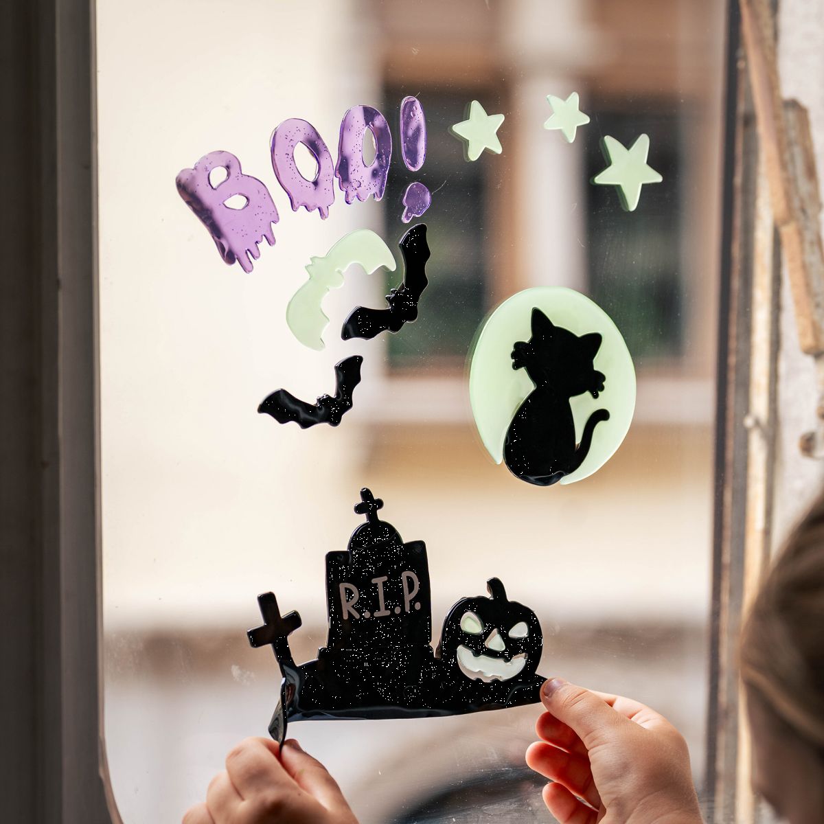 Set mit Gel-Fensteraufklebern Booh! Halloween - Windo-Glow - Legami
