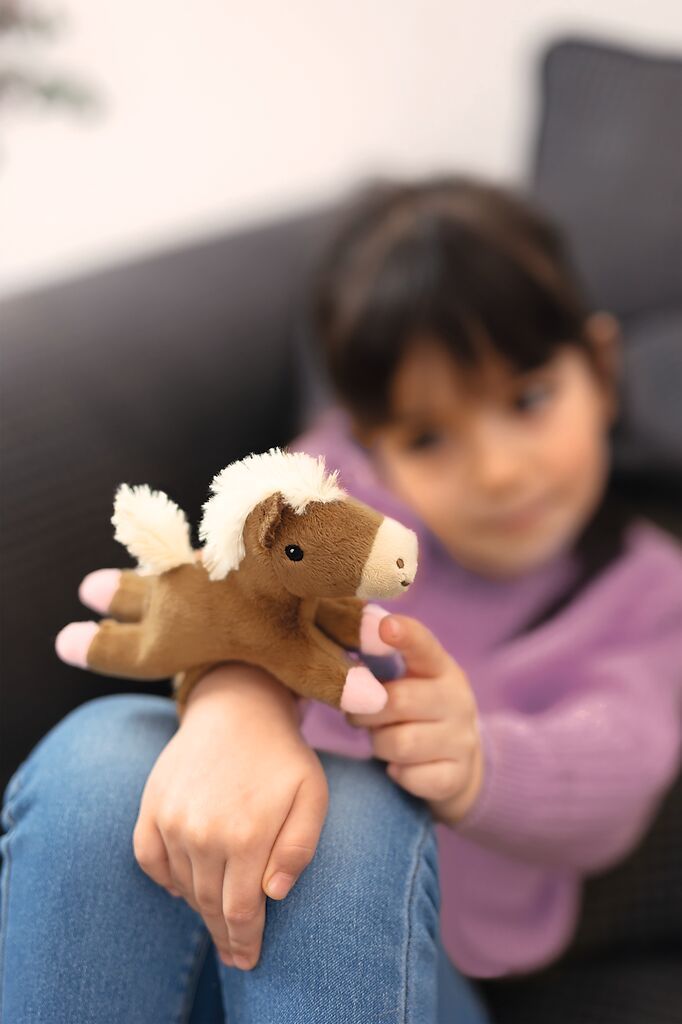 Pferde oder Einhorn Plüsch Snap-Band (verschiedene Designs, 1 Stück)