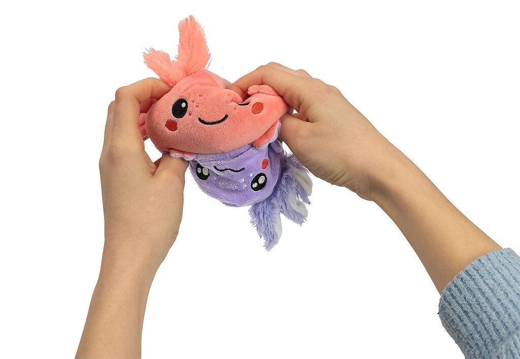 Flauschige Wende-Axolotl (verschiedene Designs, 1 Stück)