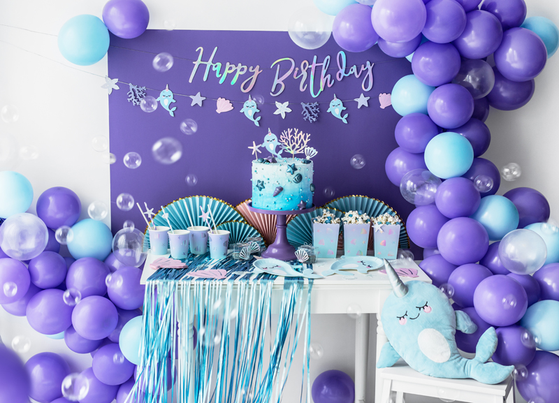 Folienballon Narwal, 53x87cm - Party Deco