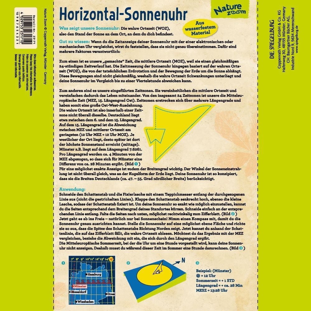 Horizontal-Sonnenuhr - Nature Zoom