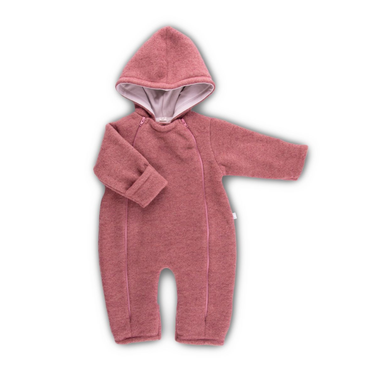 Baby Overall Wollfleece vin. rose Gr. 74-80