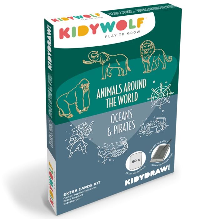 Nachfüllpack für Kidydraw MINI "Wilde Tiere und Piraten"  - Kidywolf