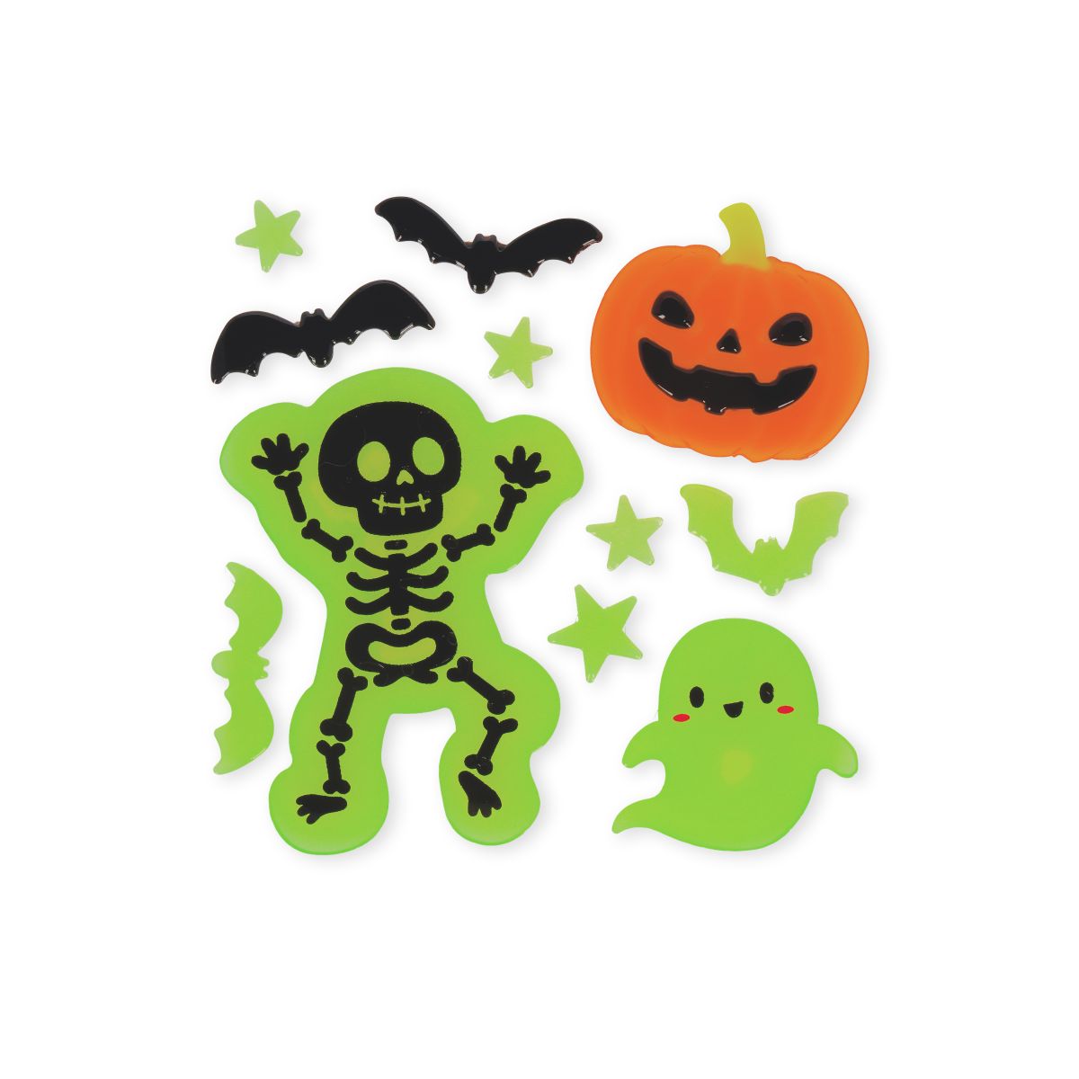 Set mit Gel-Fensteraufklebern Skelett Halloween - Windo-Glow - Legami